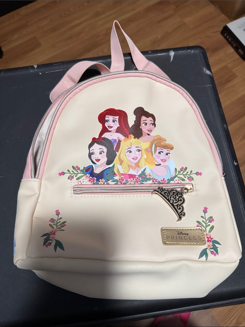 Disney Princess Cream and Pink Illustrated Mini Backpack